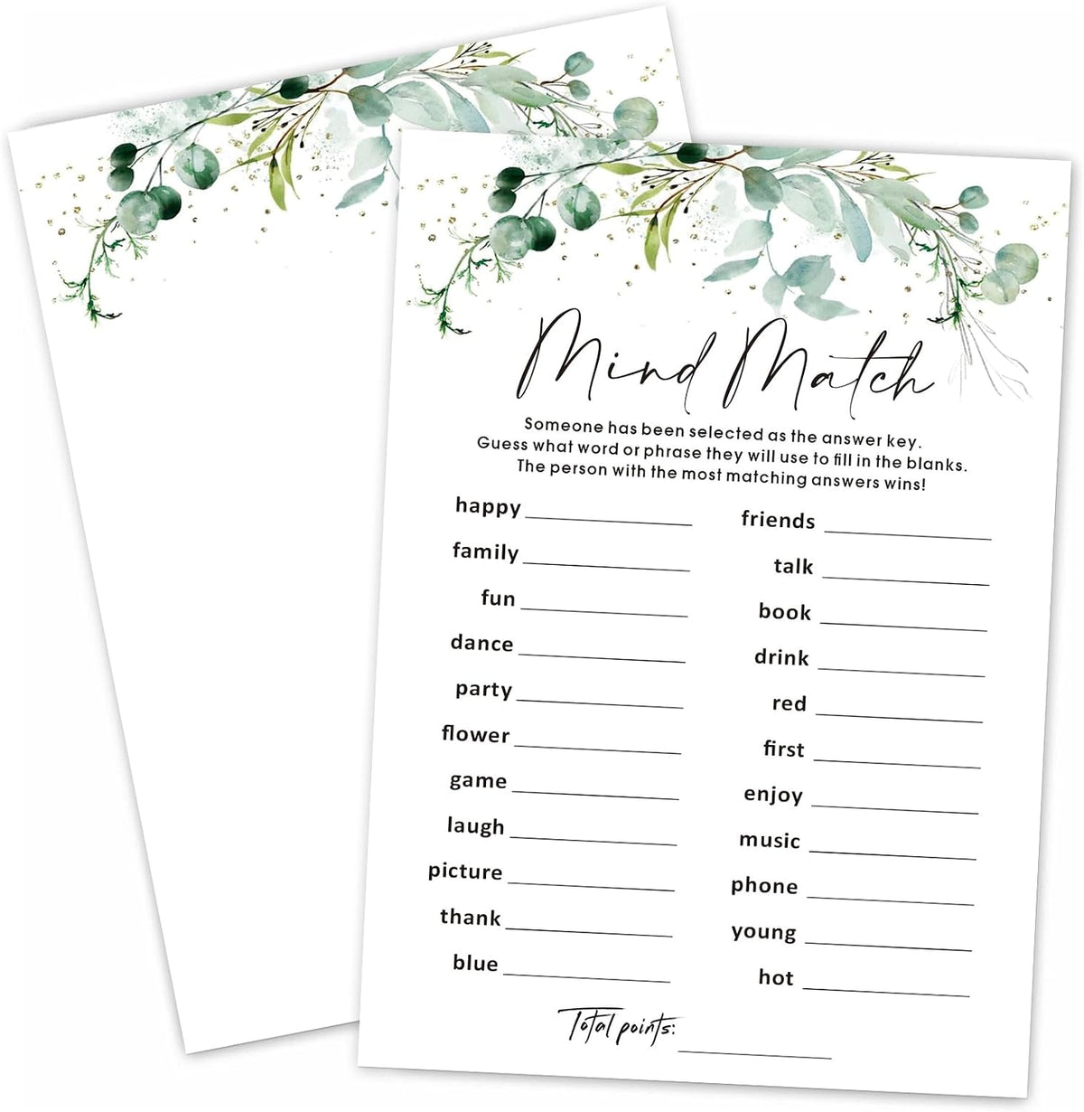 What’s on Your Phone Game Cards Set of 30, 5x7 in Icebreaker Bingo Cards, Greenery Office Team Games, Birthday Party Games for Adults, Back to School - 02