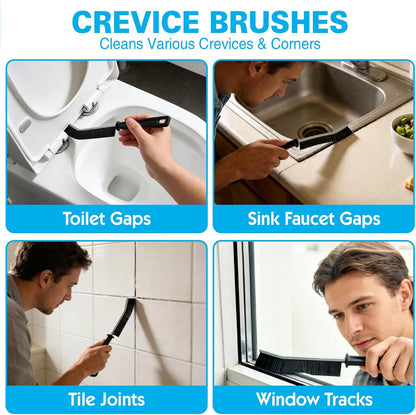 King Origin 12 PCS Home Crevice Cleaning Brush Set | Kitchen Bathroom Cup Lid Straw Dryer Vent Gap Cleaning Tools Household Cleaning Supplies