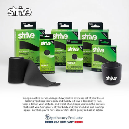 Strive Finger Sleeve Ice Pack Wrap, Hot & Cold Therapy, Black