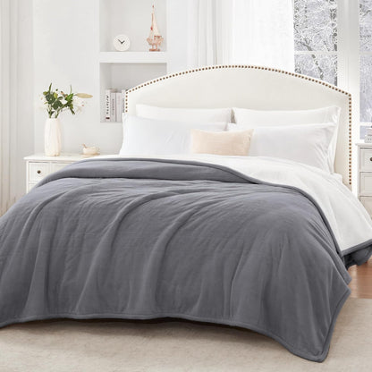 Sealy Electric Throw Blanket Heated Flannel & Sherpa Auto Shutoff 50"x60"