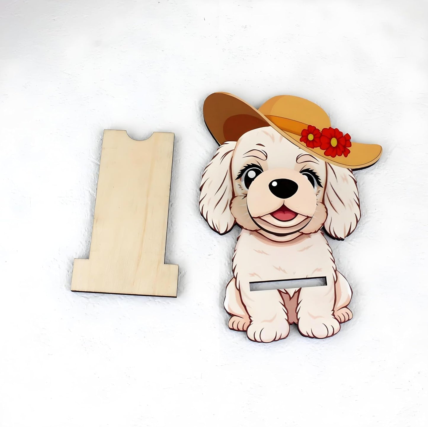 Poodle Eyeglass Holder Cute Dog Stand Eyewear Organizer, Securely Hold Eyeglasses for Office Bedside Nightstand Desk Home Decor Gifts