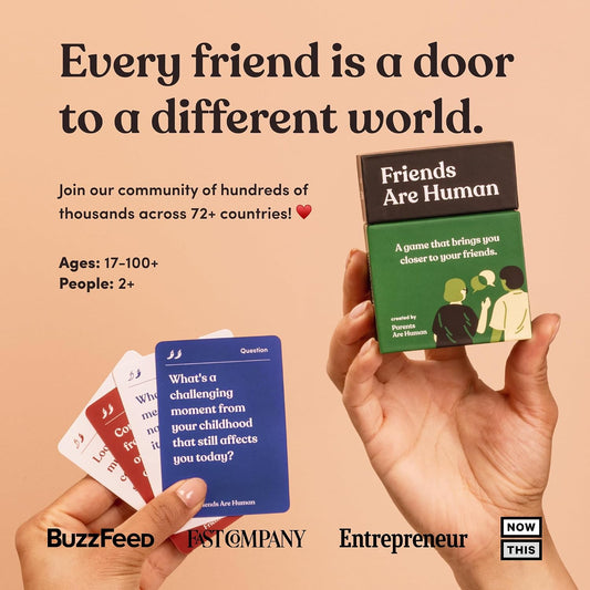 Friends are Human Conversation Cards for Friendship and Bonding, 140 Cards