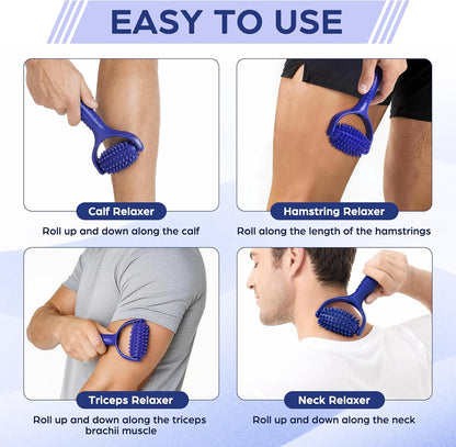Lurrose Handheld Spiky Massage Ball Roller for Deep Tissue Release | Myofascial Release, Fascia Release Tool for Neck, Back, Leg & Deep Tissue Massage, Body Relaxation, Muscle Pain Relief