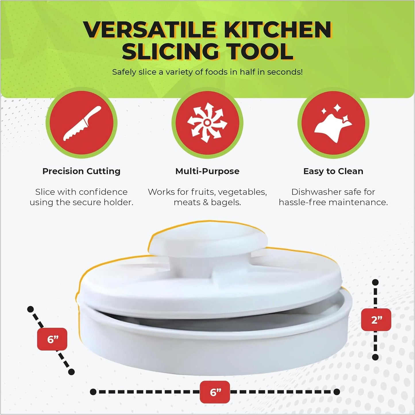 Food Cutter for Tomatoes, Grapes, Strawberries & Bagel Slicer