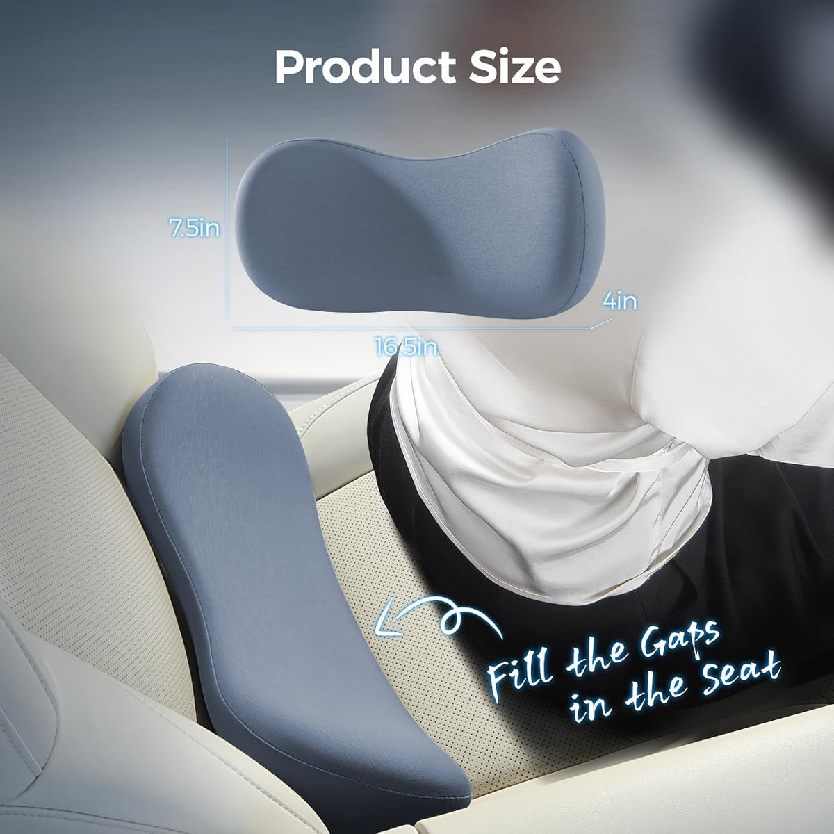 BABUR Lumbar Support Pillow for Car, Coccyx Pain Relief Cushion