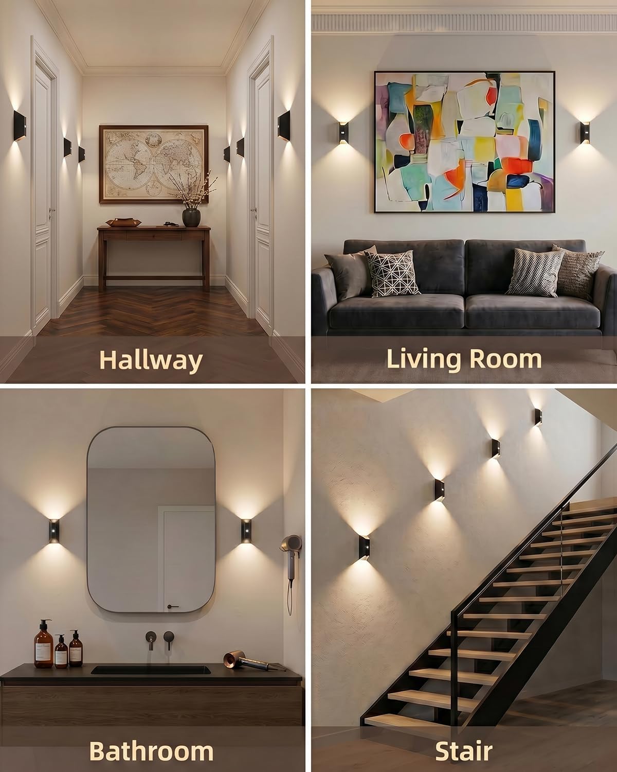HOEOSE Motion Sensor Wall Light Rechargeable Wall Sconce with Remote