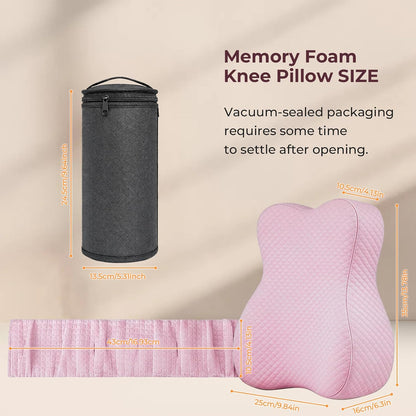 Knee Pillow for Side Sleepers, Alignment Pillow for Side Sleepers, Relief Hip & Sciatica Pain, Nourial Pillow Between Legs for Pregnant Women and Seniors (Grey)