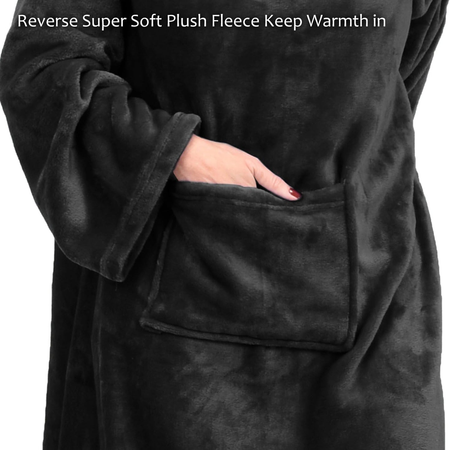 Catalonia Wearable Blanket with Sleeves for Women & Men, Fleece Wrap Throw | Cozy Sleeve Design for Hands-Free Comfort, Perfect for Reading, TV Time & Relaxing, Christmas & Birthday Gift
