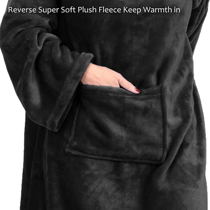 Catalonia Wearable Blanket with Sleeves for Women & Men, Fleece Wrap Throw | Cozy Sleeve Design for Hands-Free Comfort, Perfect for Reading, TV Time & Relaxing, Christmas & Birthday Gift