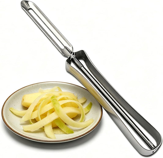 Aniso Kitchen vegetable peeler Stainless steel rotary peeler for vegetable and carrot fruit，with ergonomic safety and control handle-Dishwasher Safety