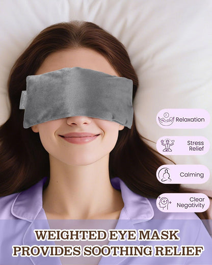 Hihealer Lavender Eye Pillow for Relaxation, Yoga, Sleep, Weighted Eye Mask
