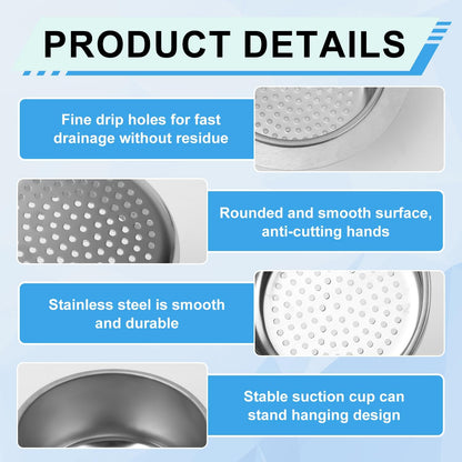 2pcs Swan-Shaped Drain Basket, Stainless Steel Sink Strainer Catcher Multi-Functional Quick Drain Kitchen Filter for Fruits Vegetables, Faucet Hanging (Small)