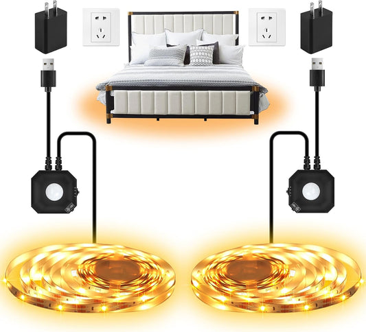 Motion Activated LED Strip Lights, 9.8Ft Warm White Lighting