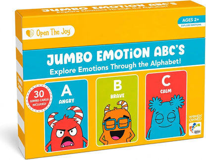 Open The Joy Jumbo Calming Cards, SEL Mindfulness Cards for Kids 3+