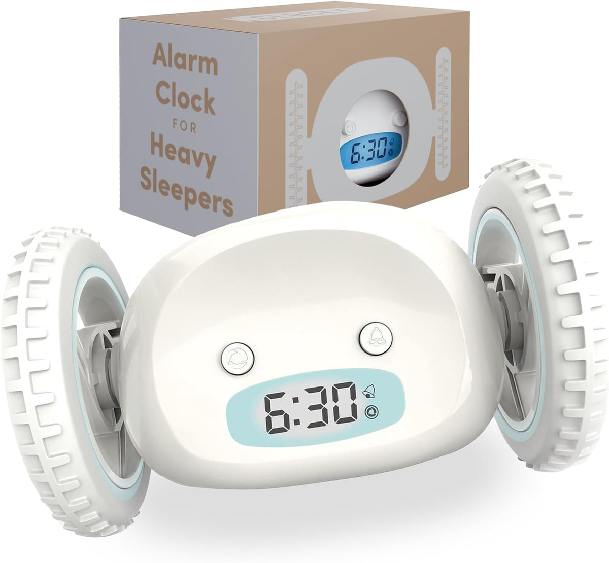 CLOCKY Alarm Clock on Wheels – Loud Rolling Alarm Clock for Heavy Sleepers