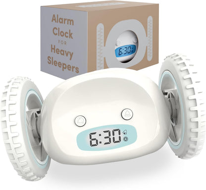 CLOCKY Alarm Clock on Wheels – Loud Rolling Alarm Clock for Heavy Sleepers
