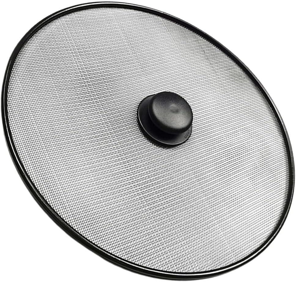 Amosfun Oil Splash Guard Splatter Screen for Frying Pan 11.41 Inch Mesh Cover for Pot Skillet and Wok Grease Splatter Shield Kitchen Cooking Accessory