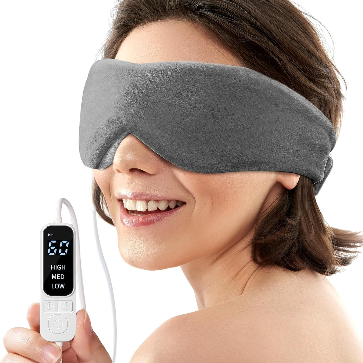 YFONG Heated Eye Mask, Warm Eye Compress Mask for Dry Eyes, Sleep Mask