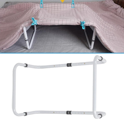 Blanket Lifter for Feet, Adjustable Bed Cradle with 4 Clips, Aluminum Alloy Foot Tent Blanket Support Holder for Surgery Recovery, Relieves Pressure on Legs and Toes