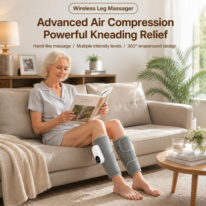 Heated Calf Air Massager, 3 Modes 3 Intensities, Leg Pain Relief & Circulation Support,Gifts (Pair)