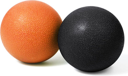2-Pack Firm Lacrosse Massage Balls (Orange&Black)