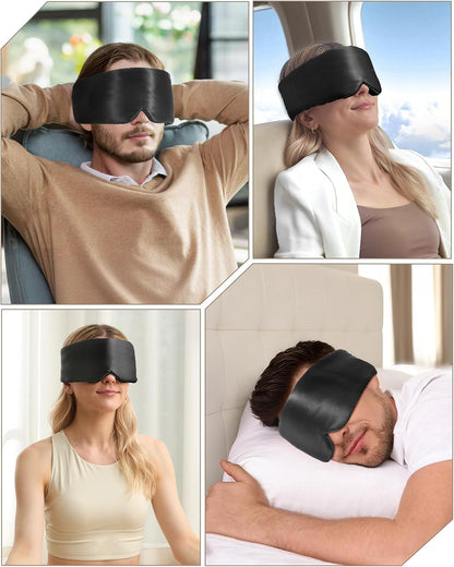 BeeVines Luxury Pure 100% Silk Sleep Mask for Women, 3D Contoured Eye Mask