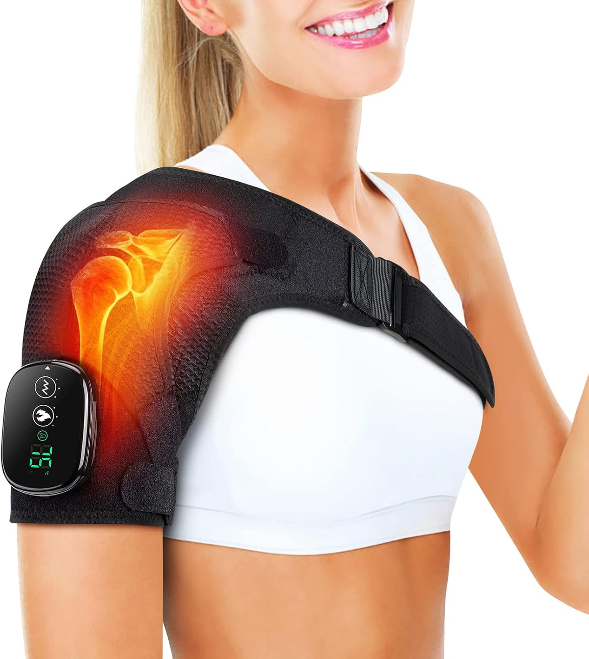 Shoulder Heating Pad with Massage , Shoulder Massager for Pain Relief