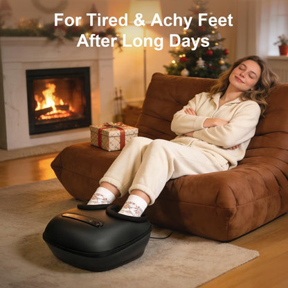 Nekteck Foot Massager with Heat [2026 Upgraded] for Circulation Neuropathy | Electric Shiatsu Foot Massage Machine for Plantar Fasciitis, 3 Intensity Levels, FSA Eligible Gifts for Men & Women