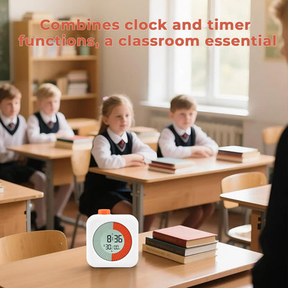 EooCoo School Supplies for Kids Visual Timer for ADHD & Autism, Digital Countdown Timer with Smiley Face-Style Visual Time Progress, Easy Time Management Tool, Classroom Learning & Home Daily Routines