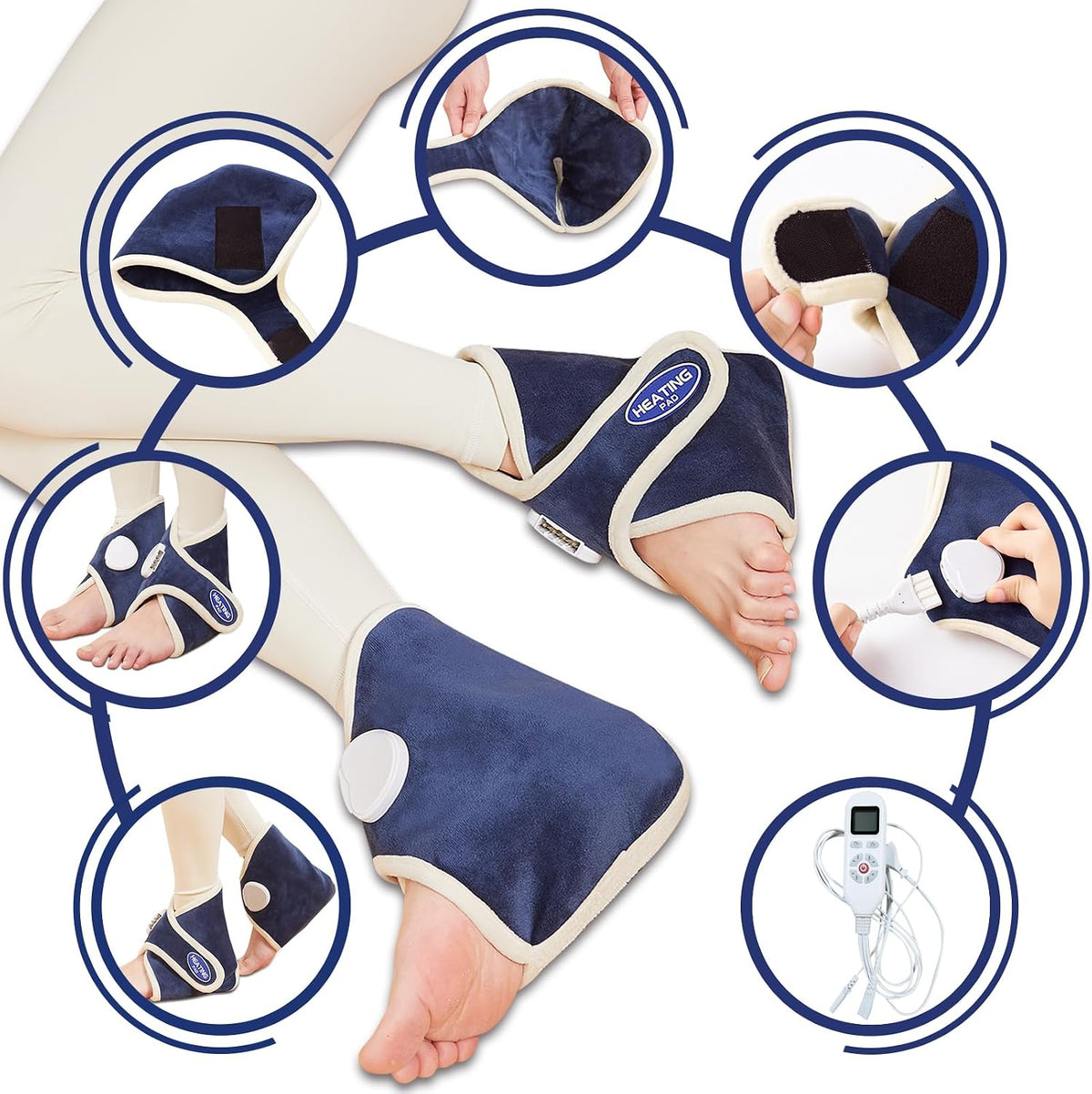 CAMECO Electric Neck Heating Pad for Pain Relief, 86℉-158℉ & 30S Heating Heated Neck Wrap Warmer for Soreness Stiffness, Super Soft Heated Scarf, Neck Heat Pad, Auto Shut-Off Timer, Gifts for Women