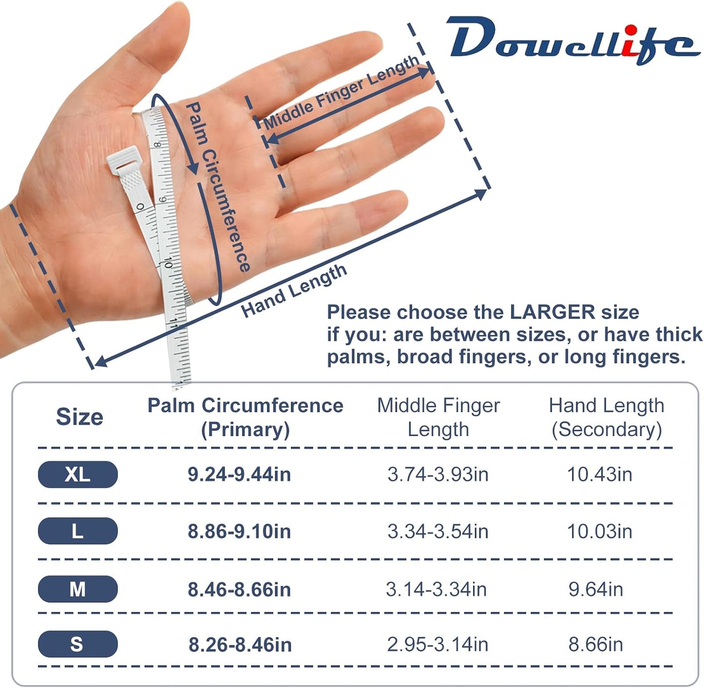 Dowellife Cut Resistant Gloves Food Grade Level 5 Protection, Safety Kitchen Cuts Gloves for Oyster Shucking, Fish Fillet Processing, Mandolin Slicing, Meat Cutting and Wood Carving. (X-Large)