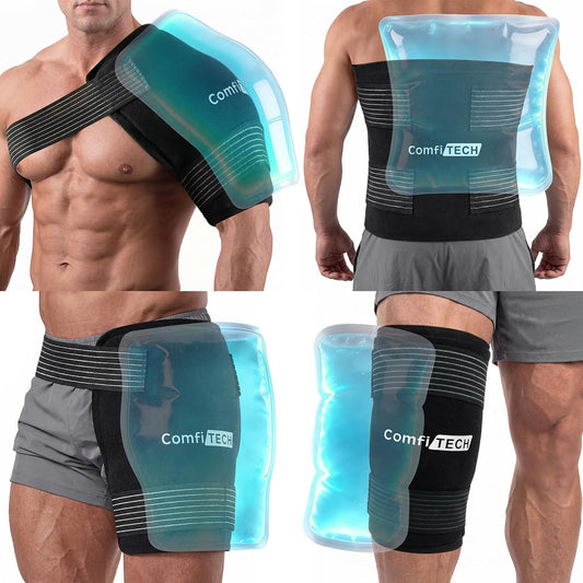 ComfiTECH Reusable Multipurpose Ice Pack with Adjustable Straps, 12" x 15"