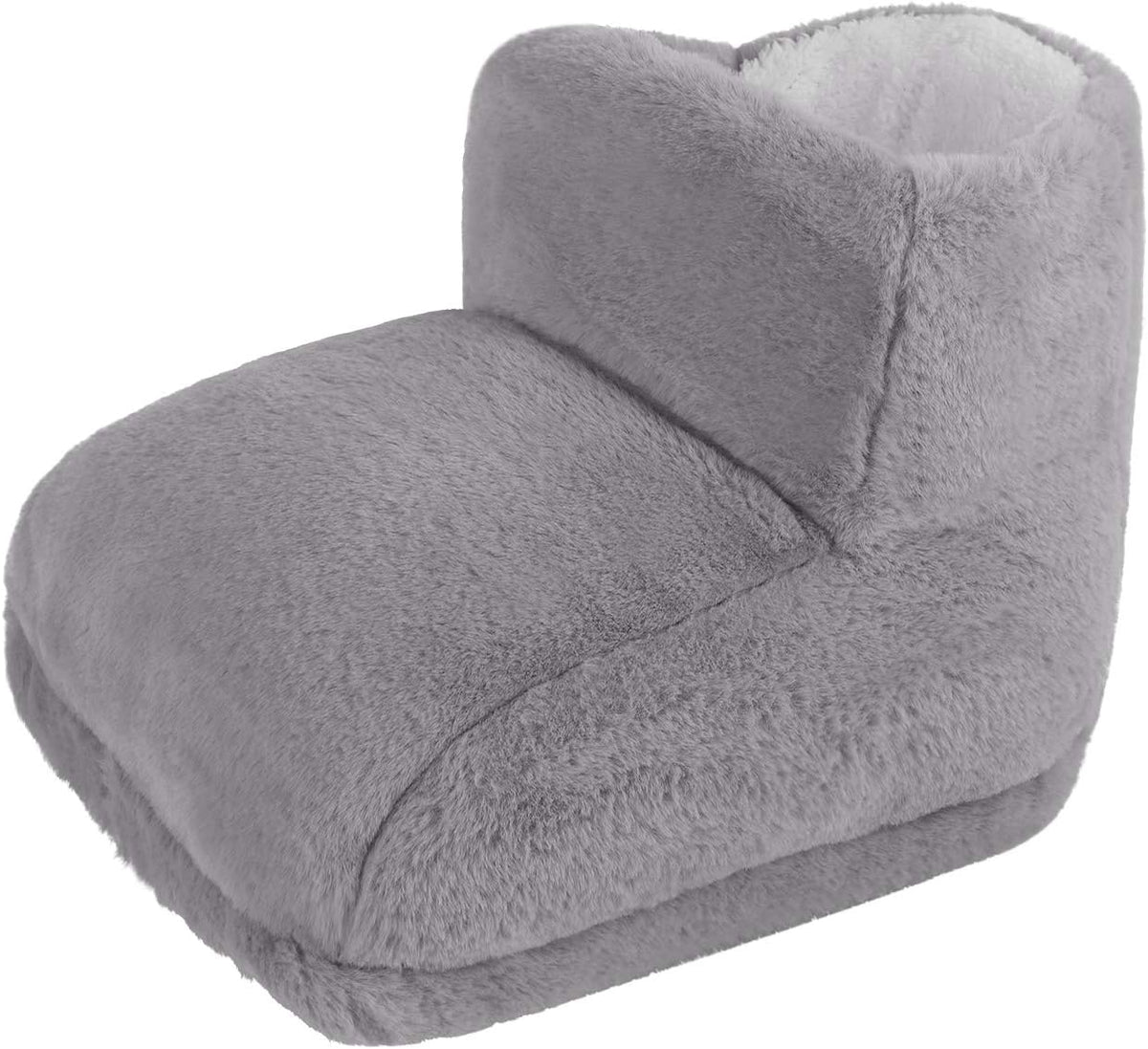 Electric Heated Foot Warmers for Men Women Fuzzy Thick Plush Foot Heater Winter USB Rechargeable Thermal Heating Ankle Feet Warmer Boots Shoes