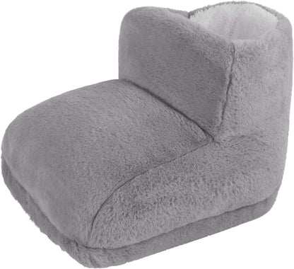 Electric Heated Foot Warmers for Men Women Fuzzy Thick Plush Foot Heater Winter USB Rechargeable Thermal Heating Ankle Feet Warmer Boots Shoes