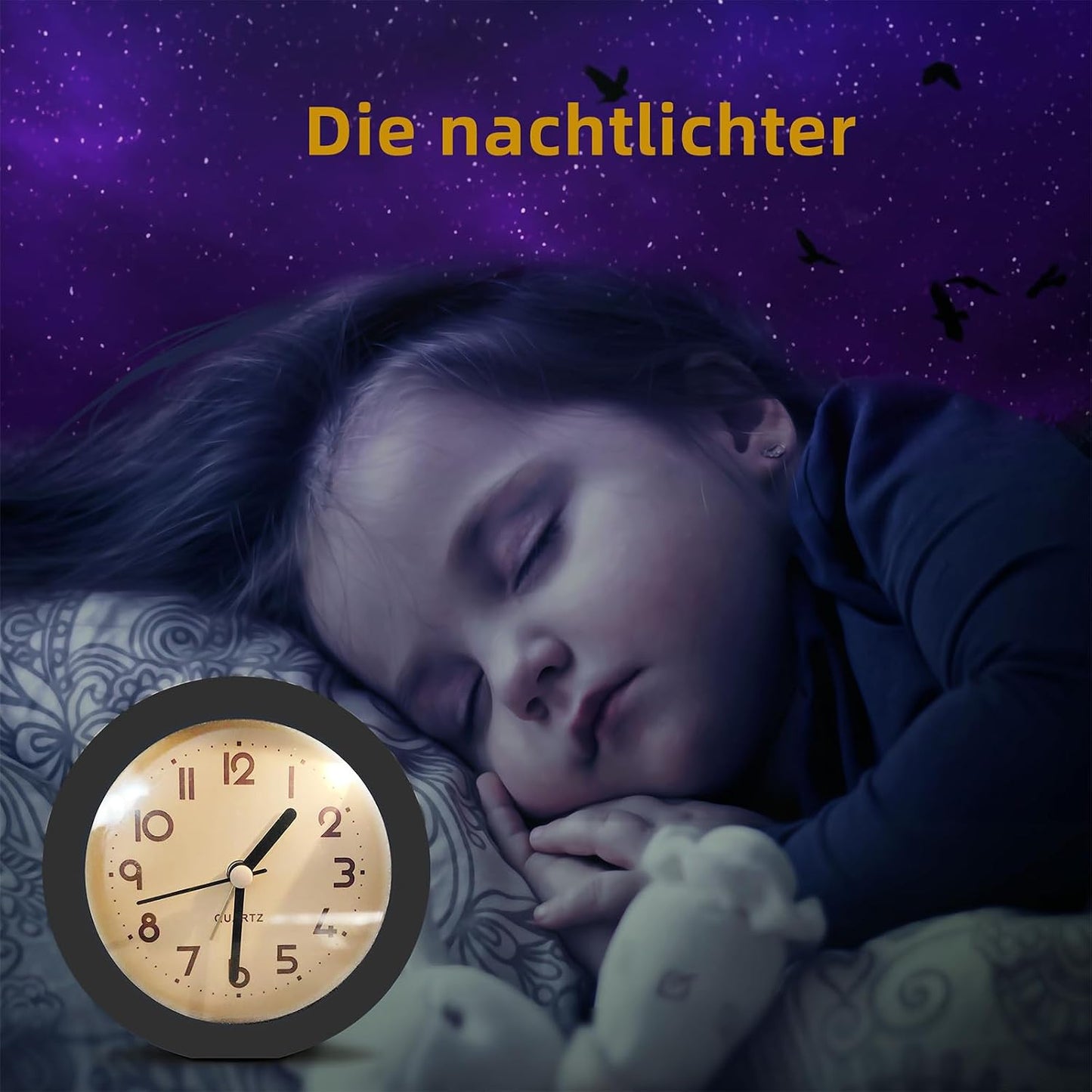 Alarm Clock with Backlight, 4 Inches Cute Analog Round Digital Quartz Clock, Non Ticking, Battery Operated ,Frosted Texture, Simply Design for Living Room, Bedroom ,Bedside, Desk Decorative(Pink)