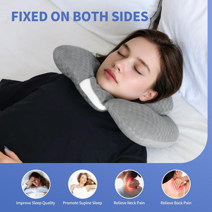 2-Layer Neck Pillow for Office, Recliner & Car -Breathable,Washable