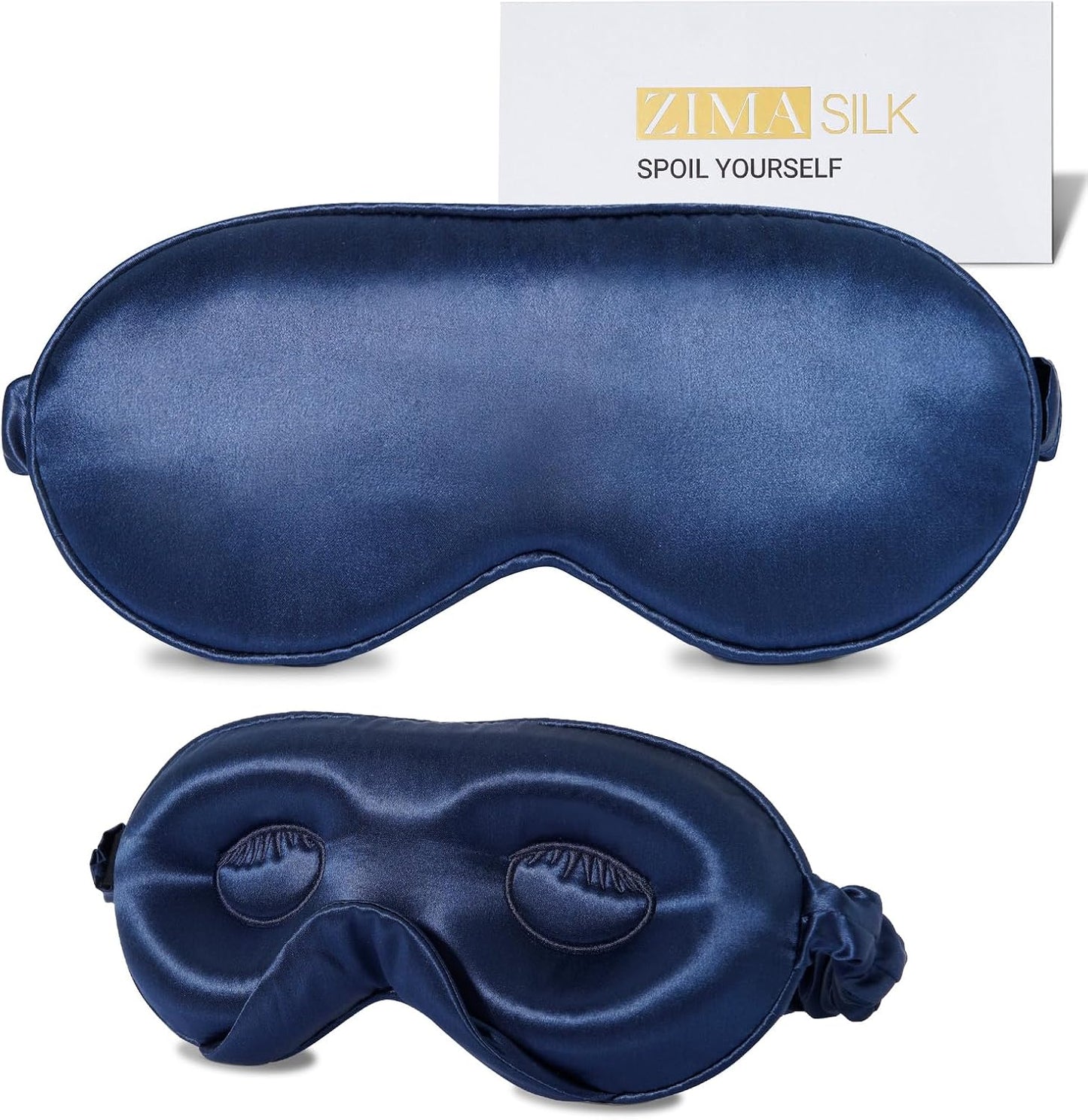 ZIMASILK Adjustable 3D 22 Momme 100% Mulberry Silk Sleep Mask | Upgraded Eye Mask for Sleeping - Soft & Breathable Blindfold - Blackout for Deep Sleeping (Pink)