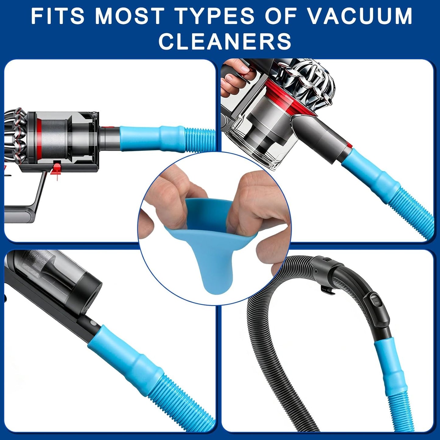 Dryer Vent Cleaner Kit - Dryer Lint Brush and Flexible Vacuum Hose Dryer Lint Vac Attachment with Universal Connector, Dryer Cleaning Tools, Suitable for Most Vacuum Cleaners