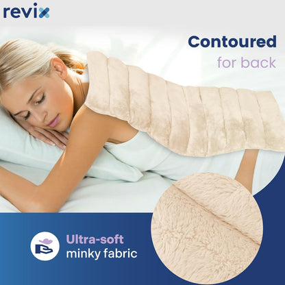 REVIX Extra Large Microwavable Heating Pad for Back, Heating Wrap, Purple