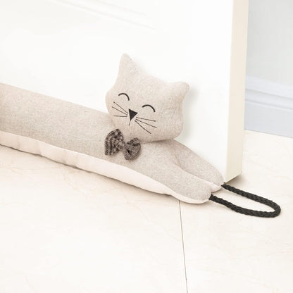 Under Door Draft Stopper Decorative Wind Stopper 36 inch for Door & Window, Weighted Animal Air Draft Stopper for Bottom of Door with Hanging Loops - Brown Dog