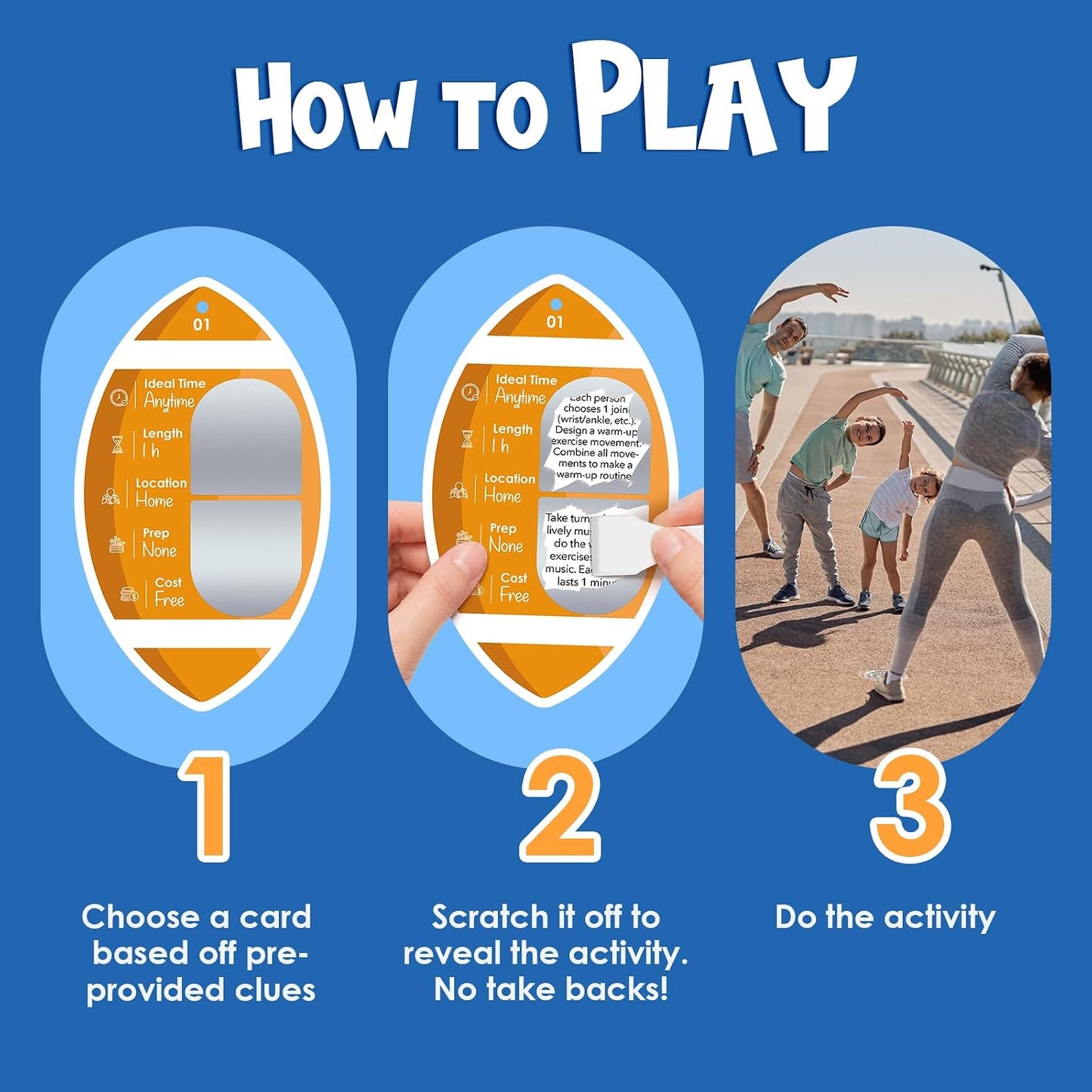 50 Family Scratch Off Adventure Cards for Kids & Adults, Fun Family Activity Game, Indoor & Outdoor Family Bonding Activities, Screen-Free Family Night Ideas, Gift for Ages 4+