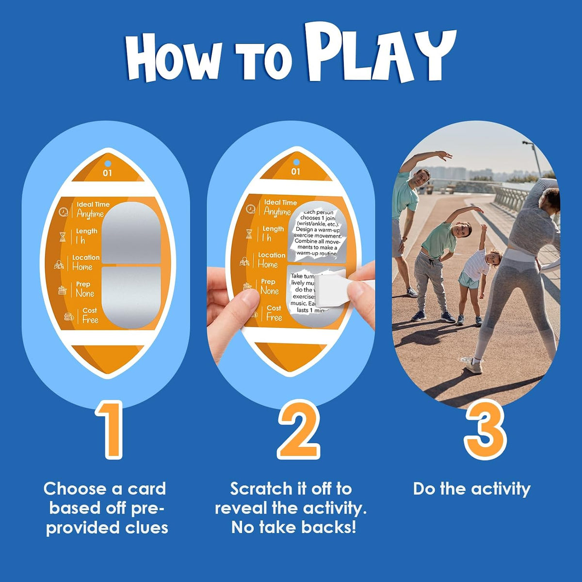50 Family Scratch Off Adventure Cards for Kids & Adults, Fun Family Activity Game, Indoor & Outdoor Family Bonding Activities, Screen-Free Family Night Ideas, Gift for Ages 4+