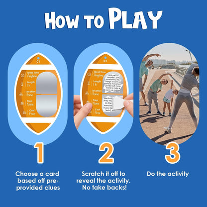 50 Family Scratch Off Adventure Cards for Kids & Adults, Fun Family Activity Game, Indoor & Outdoor Family Bonding Activities, Screen-Free Family Night Ideas, Gift for Ages 4+