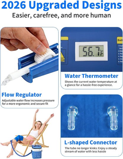 Ankle Foot Ice Pack Wrap for Cold Therapy Machine, Replacement Pad Only for Cryotherapy Unit, Cold Water Therapy for Plantar Fasciitis Relief, Post-Surgery & Injury Recovery - Universal Connector