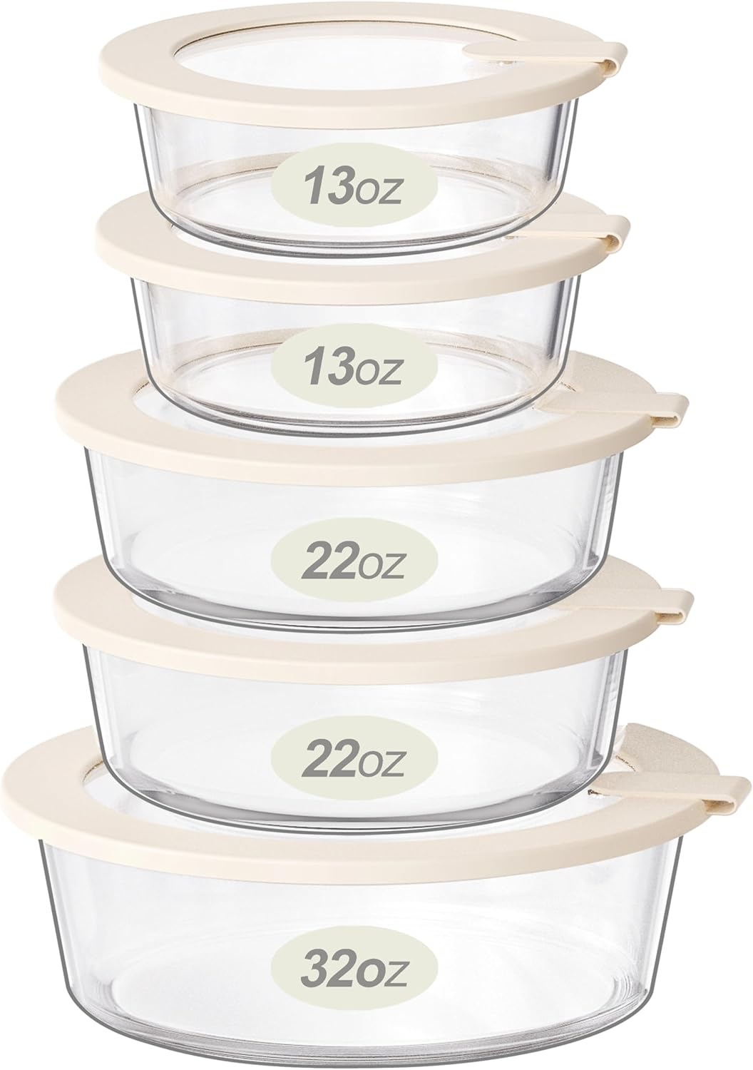 Glass Food Storage Containers with Glass Lids, Microwave Safe Food Container Set, Aitight Meal Prep Container Set, BPA Free, 2 extra Colanders, LeakProof, 2 Pack of 60oz