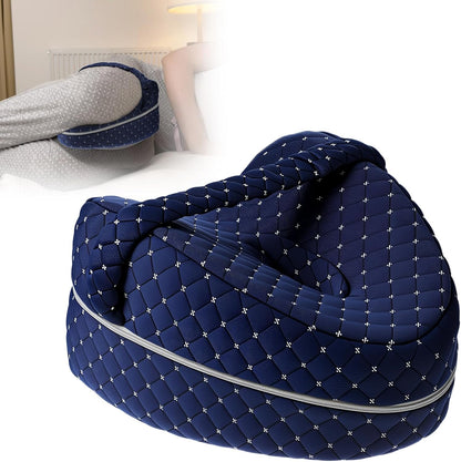 Knee Pillow for Side Sleepers Hip Alignment Pillow Memory Foam Leg Pillows for Sleeping with Adjustable Strap