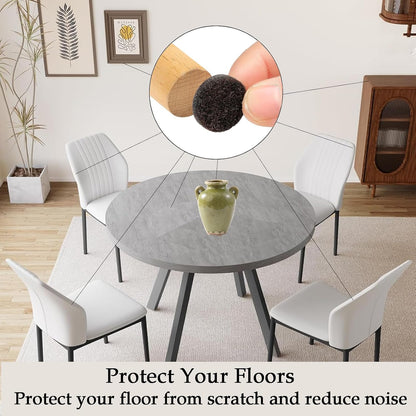 Fursafe&Q Felt Furniture Pads, Furniture Felt Pads for Hardwood Floors -Self Adhesive Chair Leg Floor Protectors, Protect Your Floors from Nicks, Bumps and Scratch,96 Pcs Round Cabinet Door Bumper