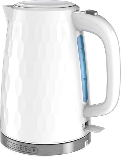BLACK+DECKER 1.7L Cordless Electric Kettle, White