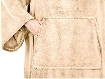 PAVILIA Blanket with Sleeves for Adult Women Men, Soft Warm Wearable Blanket Fleece Wrap Throw, Robe Blanket Gift