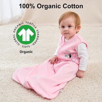 Yoofoss Baby Sleep Sack 0-6 Months Wearable Blanket for Babies 100% Organic Cotton 2-Way Zipper TOG 0.5 Toddler Sleeping Sack 3 Pack, Sleep Sacks